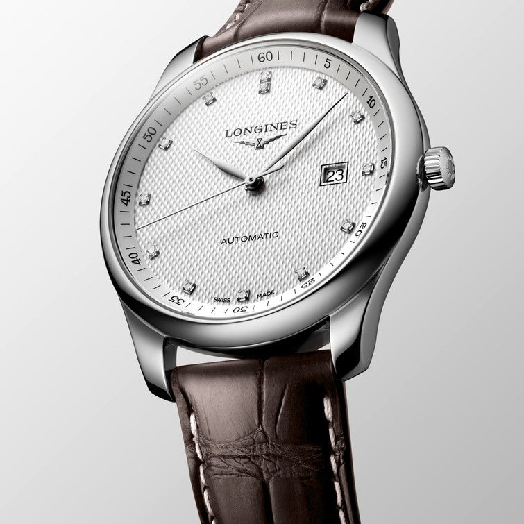 Longines Master Collection Automatic 40mm White Dial Brown Leather Strap Watch for Men - L2.793.4.77.3 Buy Now By Longines