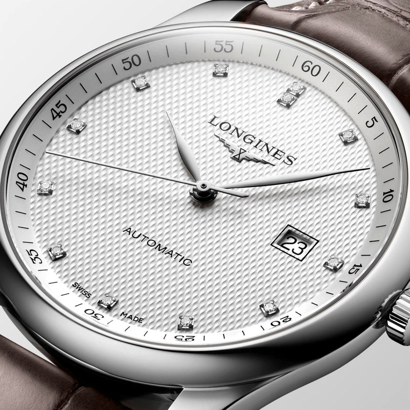 Longines Master Collection Automatic 40mm White Dial Brown Leather Strap Watch for Men - L2.793.4.77.3 Buy Now By Longines