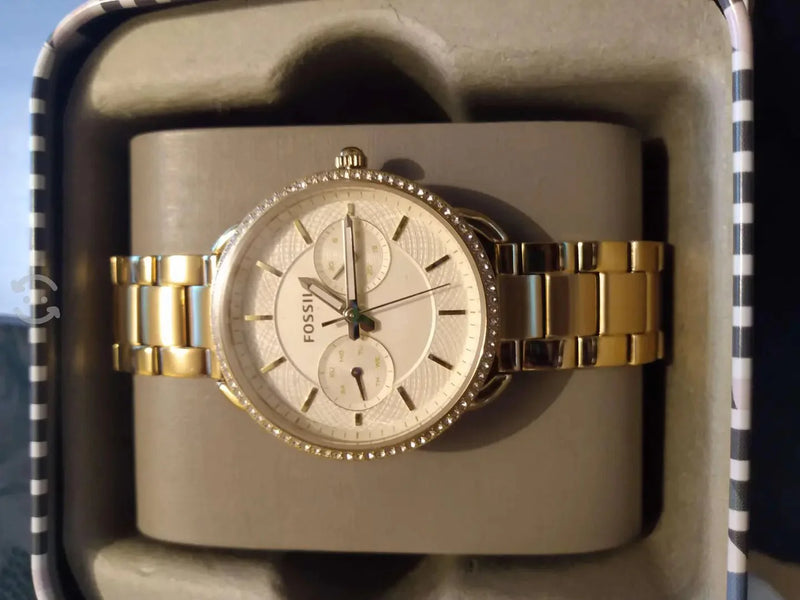 Fossil Tailor Gold Dial Gold Steel Strap Watch for Women - ES4263 Buy Now By Fossil