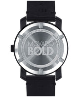 Movado Bold TR90 Black Dial Black Leather Strap Watch For Men - 3600307 Buy Now By Movado