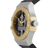 Maserati Potenza Automatic Skeleton Grey Dial Black Leather Strap Watch For Men - R8821108037 Buy Now By Maserati