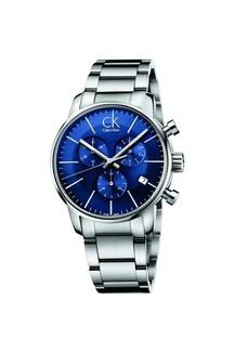 Shop Calvin Klein City Chronograph Blue Dial Silver Steel Strap Watch for Men - K2G2714N in USA