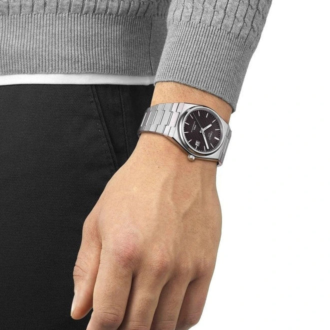 Tissot PRX Powermatic 80 Black Dial Silver Steel Strap Watch for Men - T137.407.11.051.00 Buy Now By Tissot