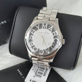 Marc Jacobs Henry Transparent Silver Dial Silver Steel Strap Watch for Women - MBM3205 Buy Now By Marc Jacobs