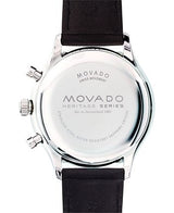 Movado Heritage Chronograph Black Dial Black Leather Strap Watch for Men - 3650005 Buy Now By Movado