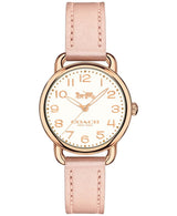 Coach Delancey Cream Dial Blush Pink Leather Strap Watch for Women - 14502750 Buy Now By Coach