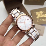 Burberry The City White Dial Two Tone Steel Strap Watch for Women - BU9006 Buy Now By Burberry