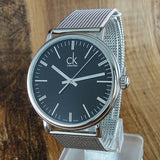 Calvin Klein Surround Black Dial Silver Mesh Bracelet Watch for Men - K3W21121 Buy Now By Calvin Klein