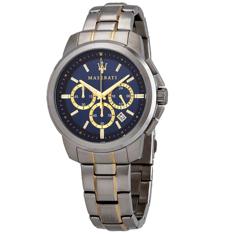 Maserati Successo 44mm Chronograph Quartz Blue Dial Silver Steel Strap Watch For Men - R8873621016 Buy Now By Maserati