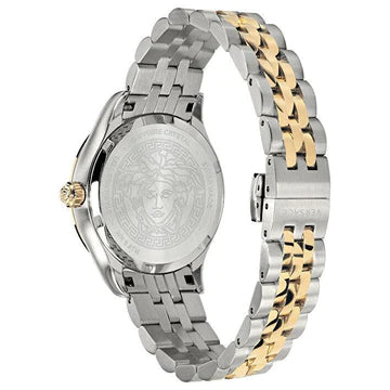 Versace Hellenyium Quartz Blue Dial Two Tone Steel Strap Watch for Men - VEVK00520 Buy Now By Versace