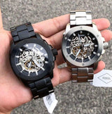 Fossil Modern Machine Automatic Silver Dial Silver Steel Strap Watch for Men - ME3081 Buy Now By Fossil