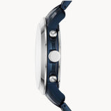 Fossil Grant Chronograph Blue Dial Blue Steel Strap Watch for Men - FS5230 Buy Now By Fossil