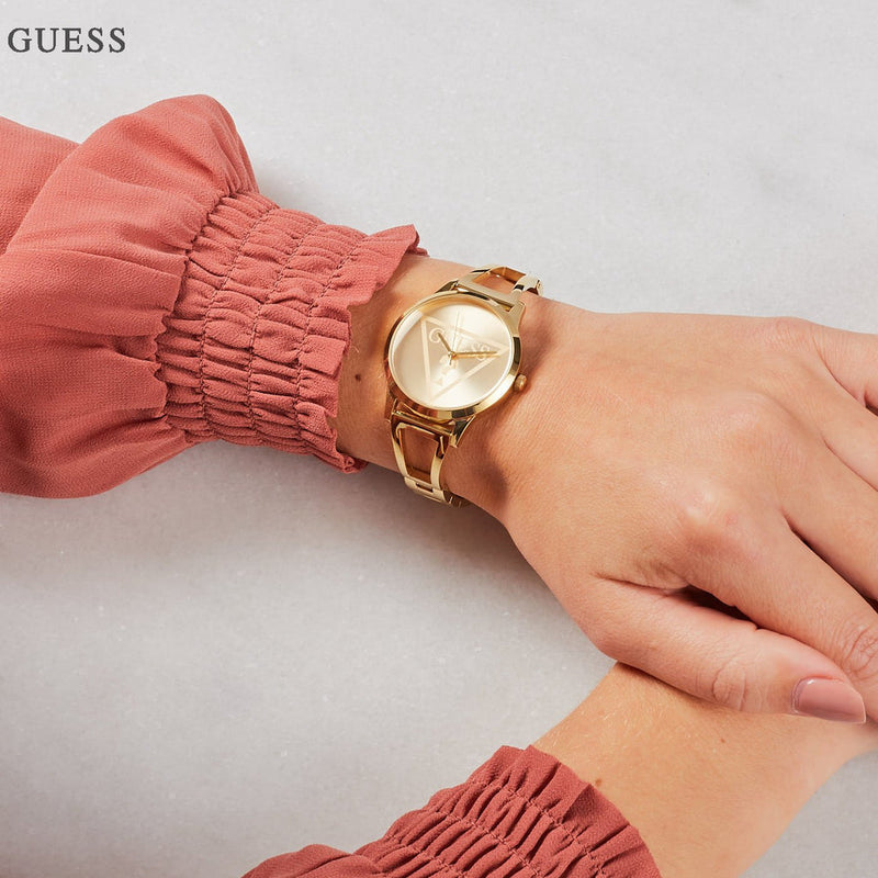 Guess Lola Quartz Gold Dial Gold Steel Strap Watch For Women - W1145L3 Buy Now By Guess