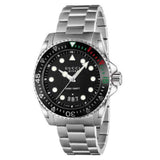 Shop Gucci Dive Analog Black Dial Silver Steel Strap Watch For Men - YA136208 in USA