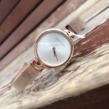 Calvin Klein Authentic Silver Dial Rose Gold Mesh Bracelet Watch for Women - K8G23626 Buy Now By Calvin Klein