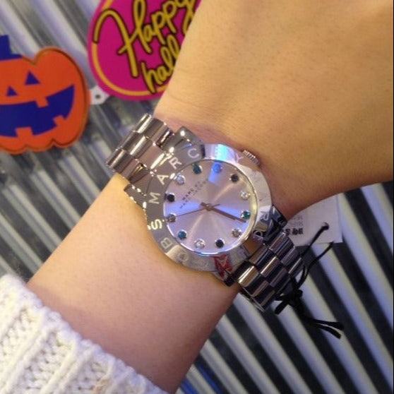 Marc Jacobs Amy White Dial Silver Steel Strap Watch for Women - MBM3140 Buy Now By Marc Jacobs