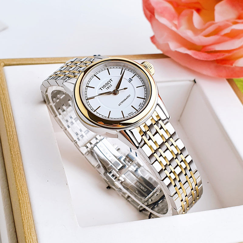 Tissot Carson Automatic Silver Dial Two Tone Steel Strap Watch For Women - T085.207.22.011.00 Buy Now By Tissot