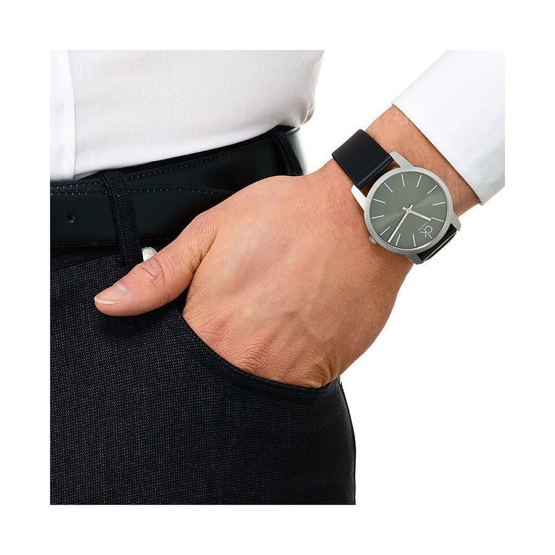 Calvin Klein City Grey Dial Black Leather Strap Watch For Men - K2G21107 Buy Now By Calvin Klein
