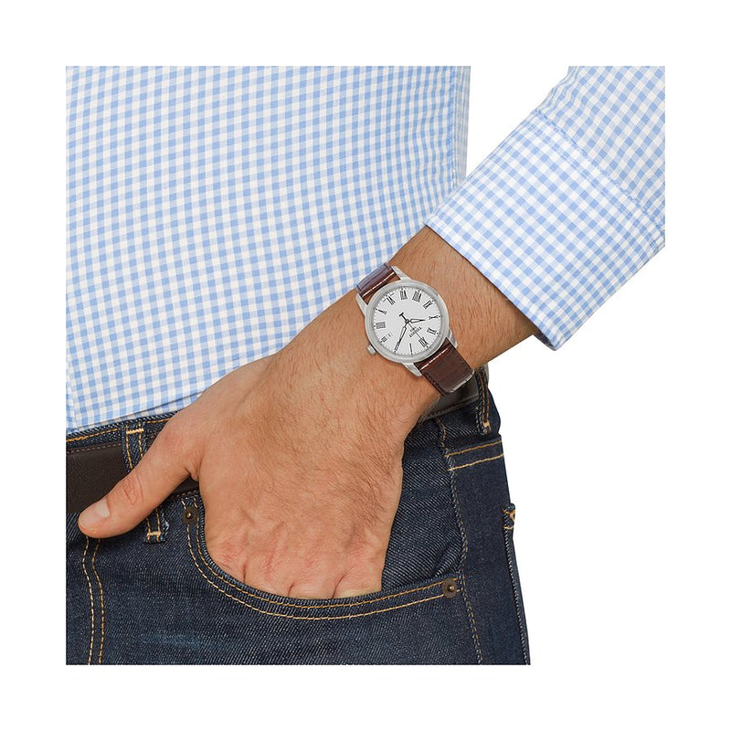 Tissot T Classic Dream White Dial Brown Leather Strap Watch for Men - T033.410.16.013.01 Buy Now By Tissot