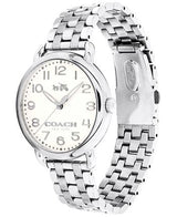 Coach Delancey Classic White Dial Silver Steel Strap Watch for Women - 14502260 Buy Now By Coach