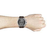 Hugo Boss Champion Chronograph Grey Dial Brown Leather Strap Watch for Men - 1513815