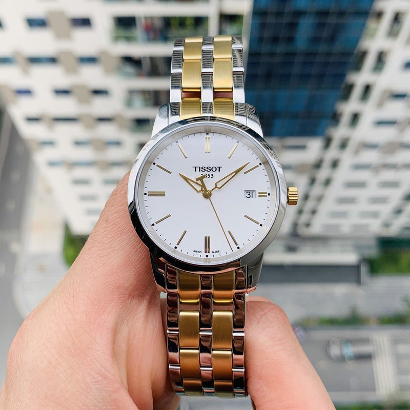 Tissot T Classic Dream White Dial Two Tone Steel Strap Watch for Men - T033.410.22.011.01 Buy Now By Tissot