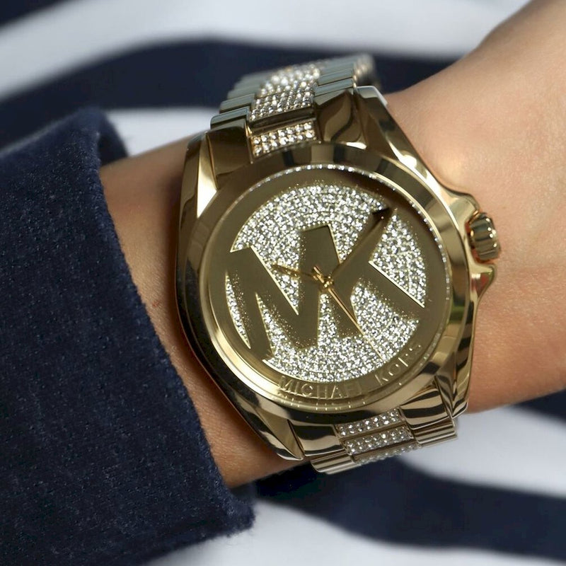 Michael Kors Bradshaw Gold Dial Gold Steel Strap Watch for Women - MK6487 Buy Now By Michael Kors