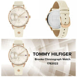 Shop Tommy Hilfiger Brooke Quartz White Dial Cream Leather Strap Watch for Women - 1782022 in USA