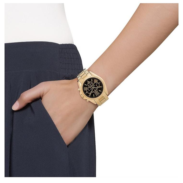 Michael Kors Bradshaw Black Dial Gold Steel Strap Watch for Women - MK5739 Buy Now By Michael Kors