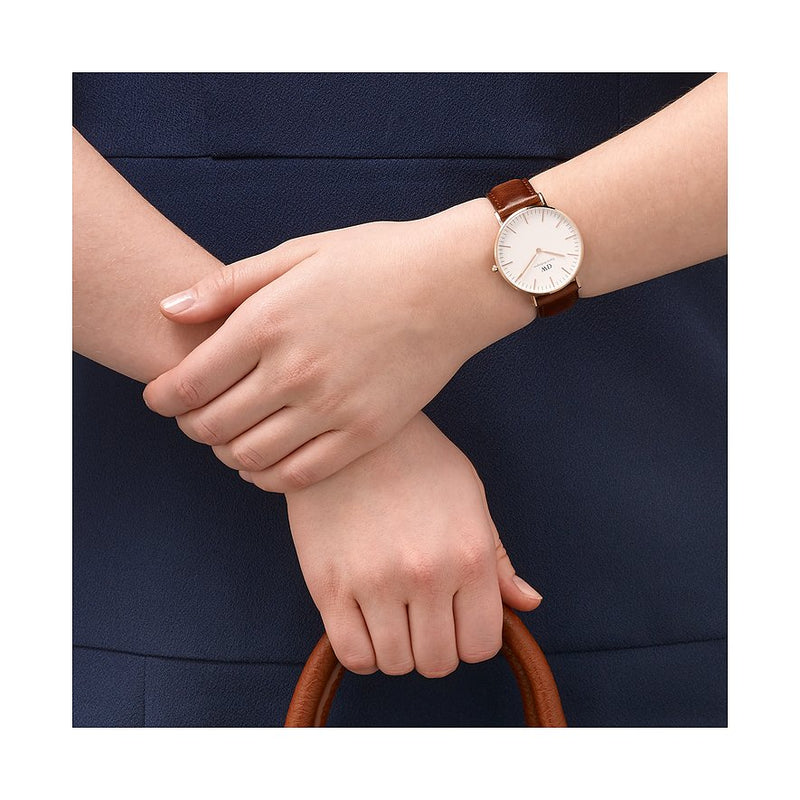 Daniel Wellington Classic St. Mawes White Dial Brown Leather Strap Watch for Men - DW00100035 Buy Now By Daniel Wellington