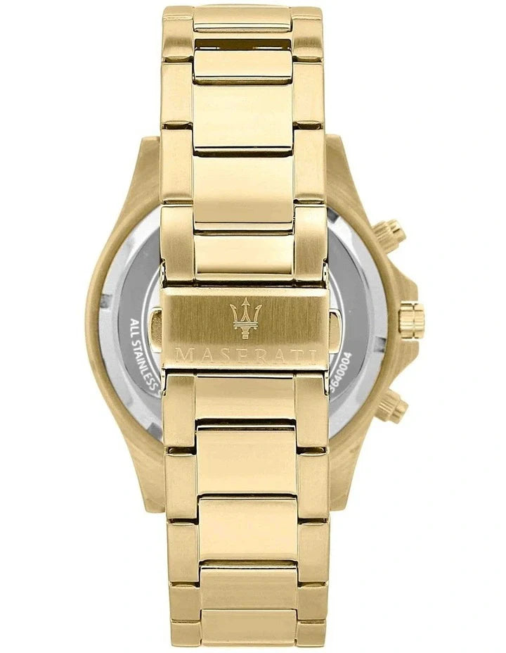 Shop Maserati SFIDA Quartz Yellow Dial Gold Strap Watch For Men - R8873640005 in USA