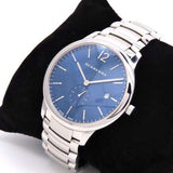 Shop Burberry The Classic Blue Dial Silver Steel Strap Watch for Men - BU10007 in USA