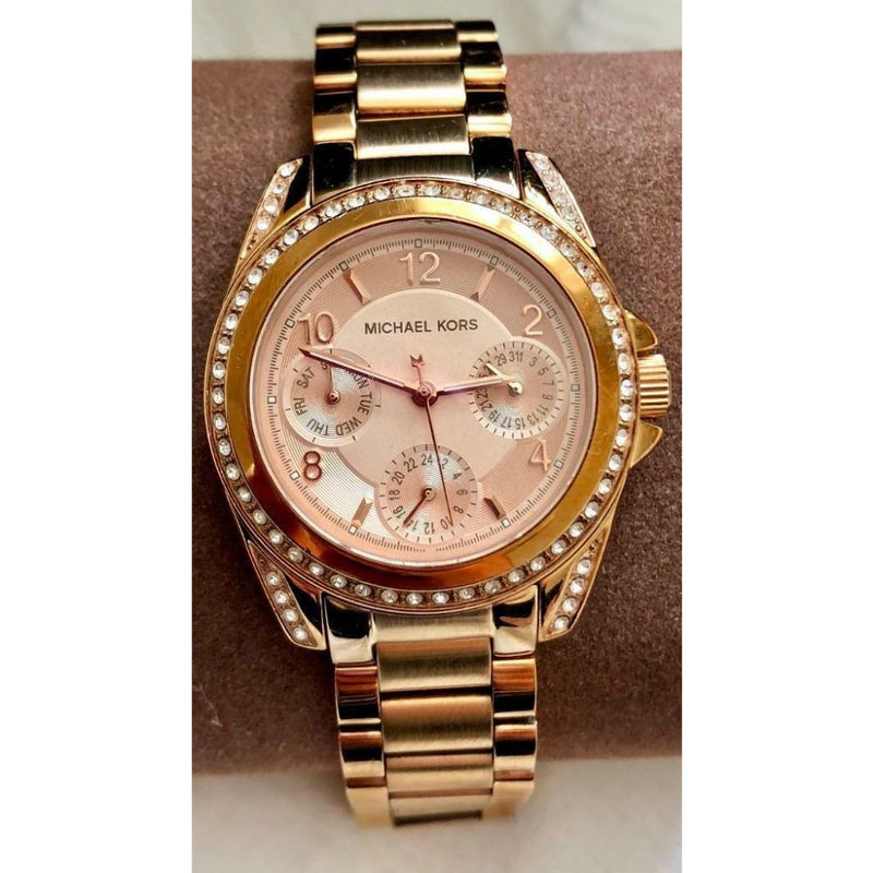 Michael Kors Blair Rose Gold Dial Rose Gold Steel Strap Watch for Women - MK5613