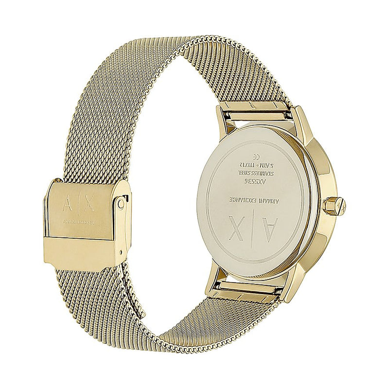 Armani Exchange Lola Analog Gold Dial Gold Mesh Strap Watch For Women - AX5536 Buy Now By Armani Exchange