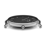 Daniel Wellington Petite Sterling Black Dial Silver Mesh Bracelet Watch For Women - DW00100218 Buy Now By Daniel Wellington