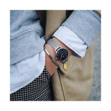 Daniel Wellington Petite Sterling Black Dial Silver Mesh Bracelet Watch For Women - DW00100218