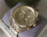 Michael Kors Lexington Chronograph Gold Dial Gold Steel Strap Watch For Men - MK8579 Buy Now By Michael Kors