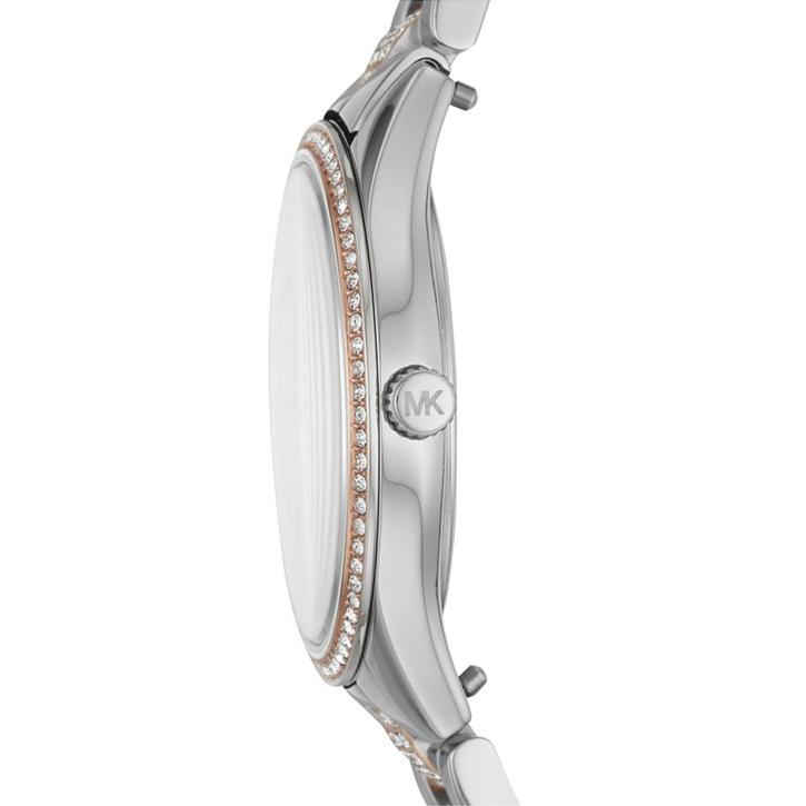 Michael Kors Lauryn Quartz Mother of Pearl White Dial Two Tone Steel Strap Watch For Women - MK4366 Buy Now By Michael Kors