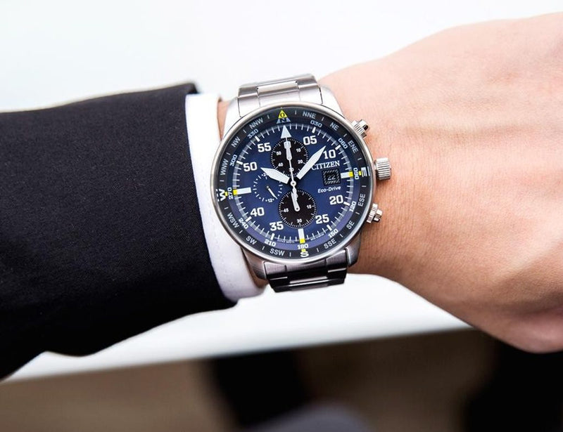 Citizen Eco Drive Chronograph Blue Dial Silver Stainless Steel Watch For Men - CA0690-88L Buy Now By Citizen