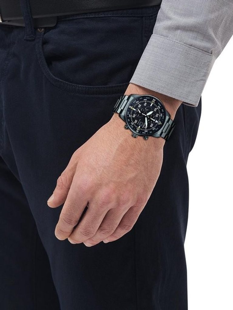 Citizen Sports Eco Drive Black Dial Black Steel Strap Watch For Men - CA0695-84E Buy Now By Citizen