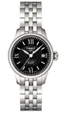 Tissot Le Locle Automatic Small Lady Black Dial Silver Steel Strap Watch For Women - T41.1.183.53