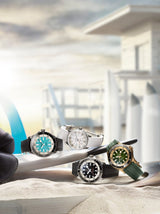 Breitling Superocean Automatic 44 Turquoise Dial Black Rubber Strap Watch for Men - A17376211L2S1