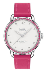 Coach Delancey White Dial Red Leather Strap Watch for Women - 14502879 Buy Now By Coach