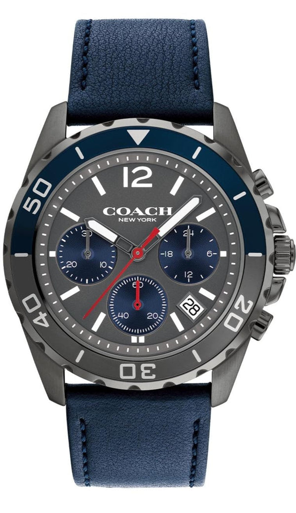Coach Kent Grey Dial Blue Leather Strap Watch for Men - 14602558 Buy Now By Coach