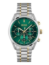 Hugo Boss Champion Chronograph Green Dial Two Tone Steel Strap Watch for Men - 1513878 Buy Now By Hugo Boss