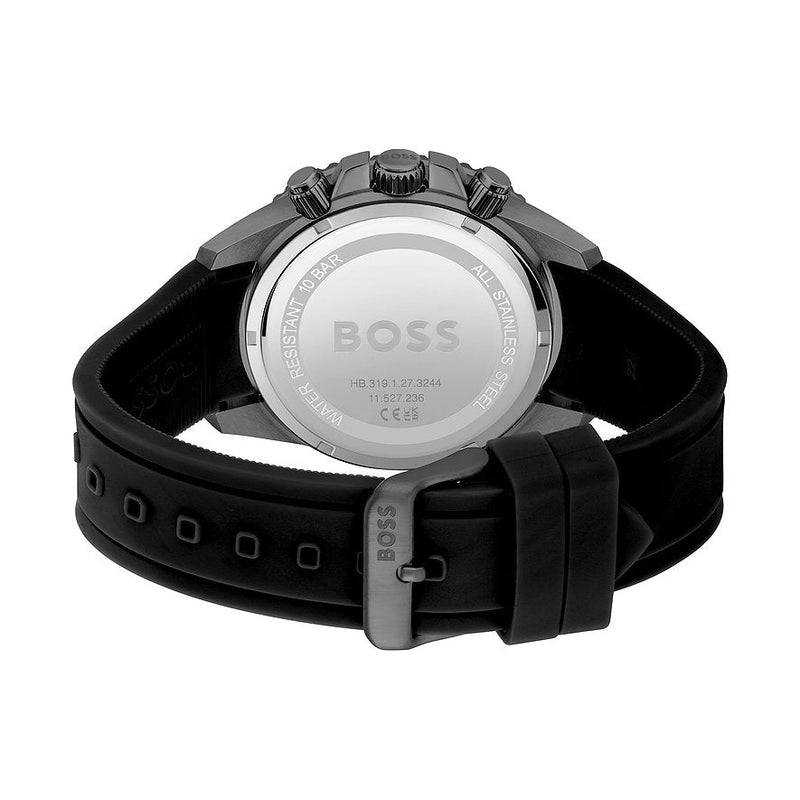 Hugo Boss Admiral Yellow Dial Black Rubber Silicone Strap Watch for Men - 1513968 Buy Now By Hugo Boss