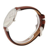 Daniel Wellington Classy St Mawes White Dial Brown Leather Strap Watch For Women - DW00100067