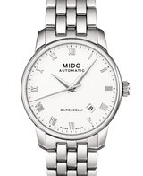 Mido Baroncelli III Automatic White Dial Silver Steel Strap Watch For Women - M7600.4.26.1 Buy Now By Mido