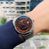 Tissot Luxury Powermatic 80 Brown Dial Silver Steel Strap Watch For Men - T086.407.11.291.00 Buy Now By Tissot