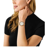Michael Kors Sage Three-Hand Mother of Pearl White Dial Brown Leather Strap Watch for Women - MK4819 Buy Now By Michael Kors